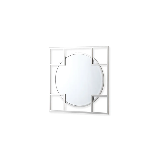 Traer Metal Framed Wall Mounted Accent Mirror in Silver