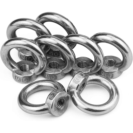 Lifting eye nut, eye nut, ring nut stainless steel nut for transport Lifting8pcs M10