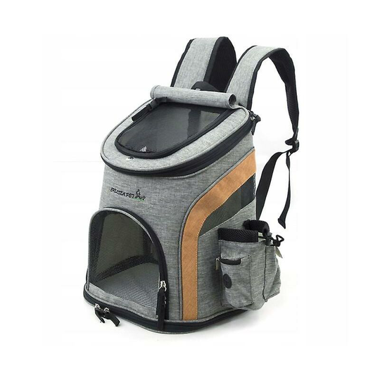 Pet Travel Backpack For Cats & Dogs Folding Pet Backpack Breathable Outdoor Pet Backpack-l Orange Gray - Thsinde