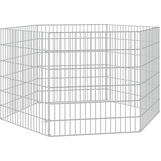 Vidaxl - 6-Panel Rabbit Cage 54x60 cm Galvanised Iron Silver