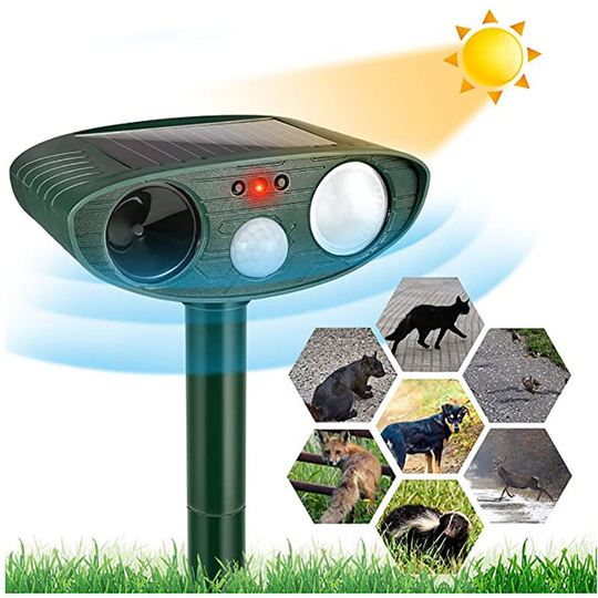 Benobby Kids - Ultrasonic Cat Repeller, Solar Powered Outdoor Repellent, Waterproof Ultrasonic Pest Repeller with Motion Sensor, Ultrasonic Rodent