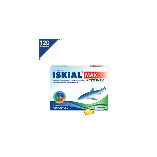 Iskial Max + Czosnek, dla dzieci powyżej 6 lat i dorosłych, 120 kapsułek