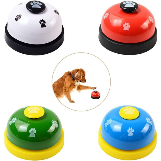 Pet Training Bell Press Bell for Puppy Toilet Training/Interactive Toy Feeding Pet Interaction Bell (4 Pcs)