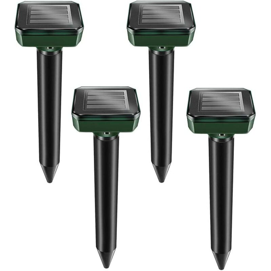 Benobby Kids - 4PCS Solar Mole Repeller, Chess Board Mole, Solar Ultrasonic Mole Repeller, Mole Repeller, Mole Repeller, Solar Ultrasonic Mole