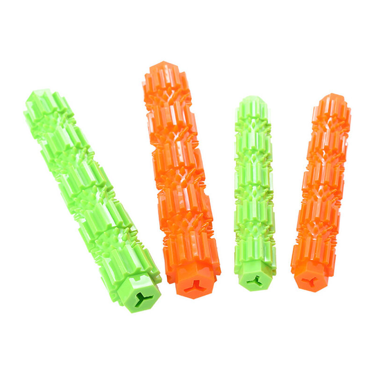 4 Pet Items Bite-Resistant Dog Toys Fun Interactive Pet Molar Stick Training Biting Toys Can Be Put Dog Snacks