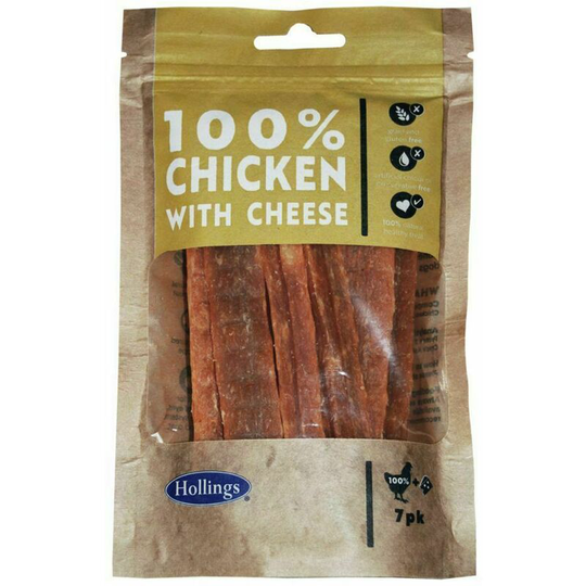 100% Chicken Bars With Cheese Dog Treats (One Size) (May Vary) - May Vary - Hollings