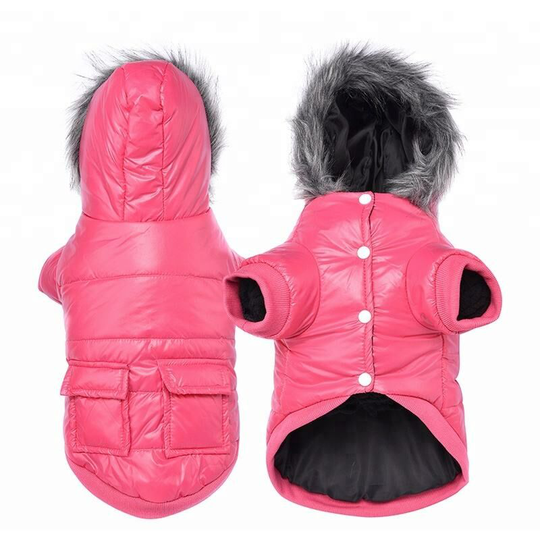 Pet Dog Cold Weather Coats - Cozy Waterproof Windproof Winter Dog Jacket, Thick Padded Warm Coat Clothes for Puppy Small Medium Large Dogs m pink