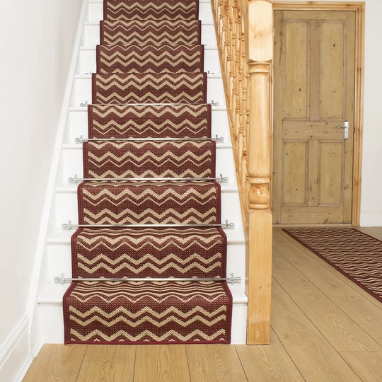 Abner Flatweave Red Stair Runner