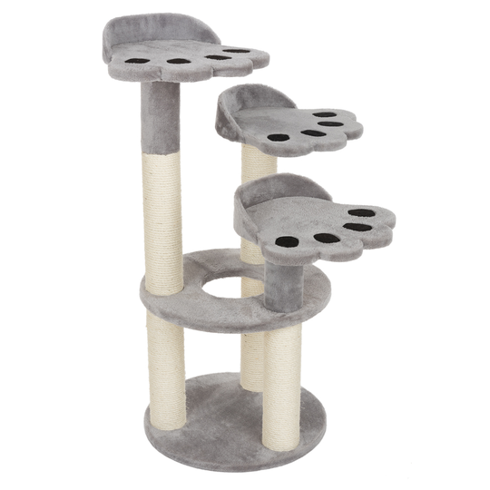 Bear Paw Cat Tree - Light Grey
