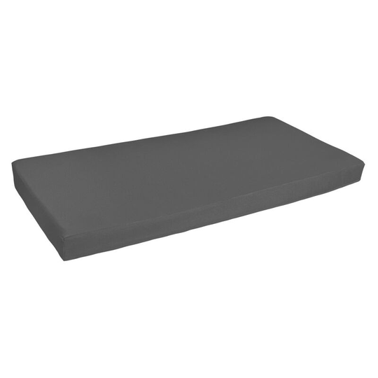 Backrest Cushion Mattress, for Pallet Sofa Support 100x45x7 - Indoor/Outdoor - waterproof - dark gray