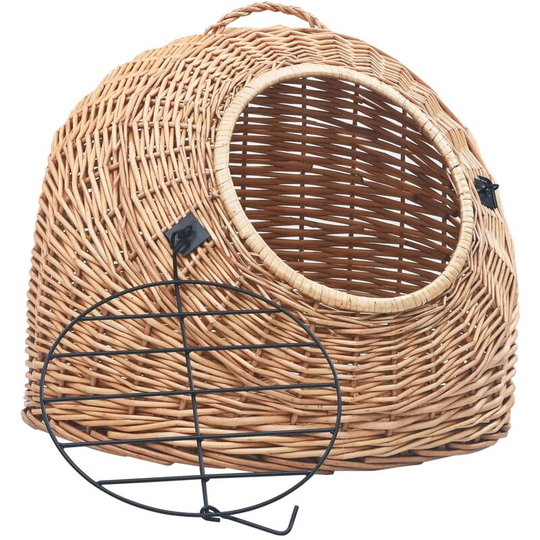 Cat Transporter 45x35x35 cm Natural Willow Vidaxl Brown