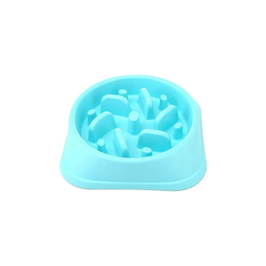Slow Feeding Dog Slow Feeder Bowl Anti-Slip Design Fun Interactive Feeding Dogs (Blue) - Rhafayre
