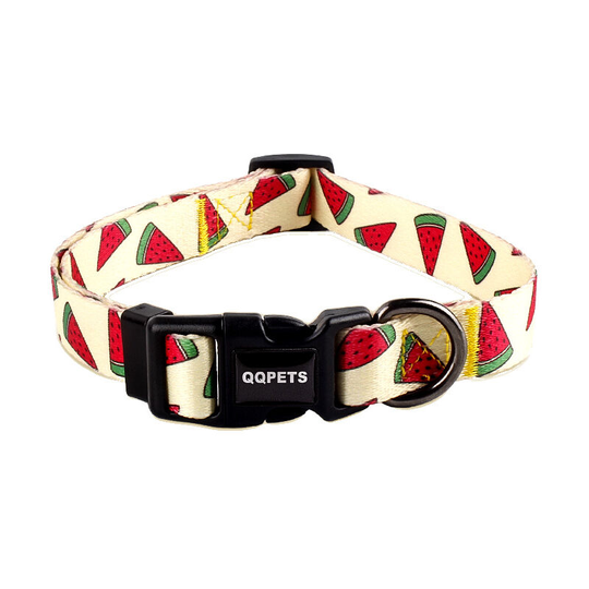 Dog Collar, Watermelon, 2cm Medium Model m Polyester, Nylon, Dog Collar for Medium Dog,