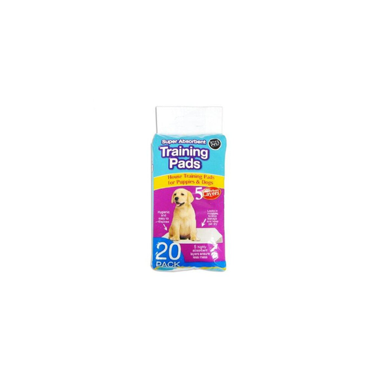 World of pets Pack of 20 Super Absorbent Premium Puppy Dog Training Pads 60 x 45cm