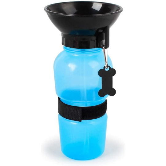 Blue Water Dispenser, Reversible And Lightweight Travel Water Bottle For Pets Like Dogs