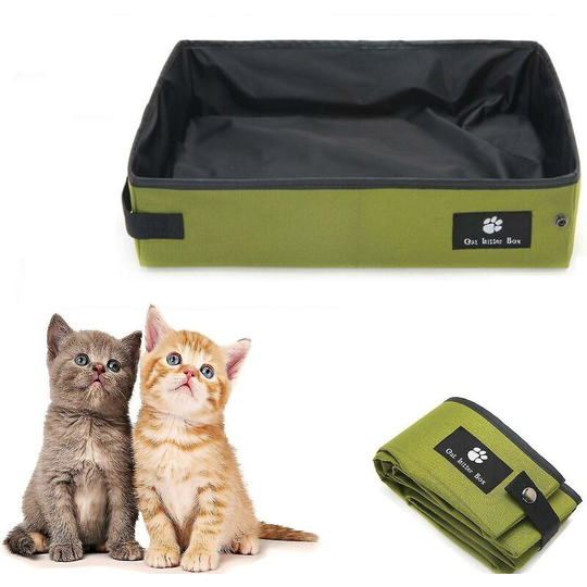Foldable Cat Bed Litter Box Cat Toilet Collapsible Waterproof Sandbox Pan Litter Tray Toilet Travel Bed Thsinde
