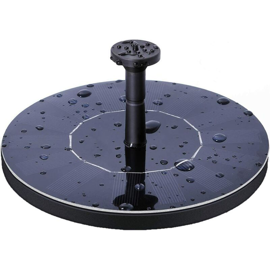 Solar Powered Birdbath Water Fountain, 1.4W Portable Submersible Free Standing Outdoor Solar Water Pumps for Birdbath, Submersible Pump Small Pond