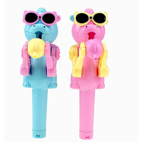 2Pcs Auspicious-strange Dinosaur Lollipop Robot Creative Tricky Candy Eating Robot April Fool's Day Gift Food Toy,21*5cm