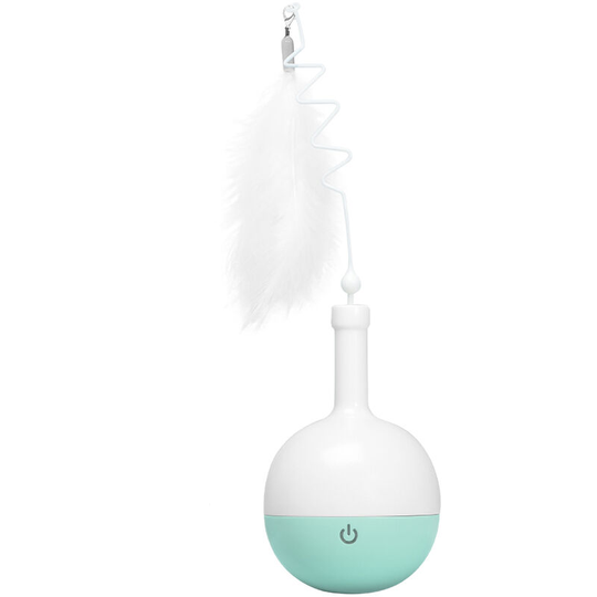 Interactive Cat Feeder Ball with Feather Slow Feeder Food Dispenser Ball Indoor Cat Ball Toys Self Rotating Ball for Daily Training,model: Type 3