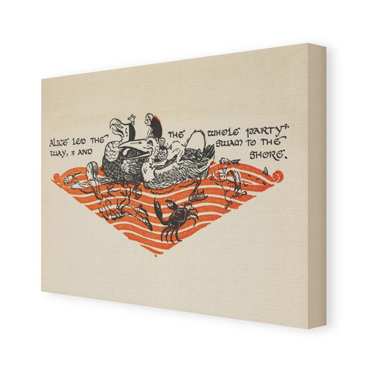 Alice's Adventures in Wonderland by Gwynedd M. Hudson Vintage Advertisement Wrapped on Canvas