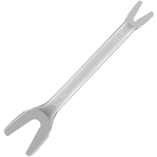 Multifunctional Double-Ended Wrench Open-End Wrench Spanner Open Jaw Wrench Serrated Wrench 7/32-1 with Jagged Opening 6-25mm Size,model:Silver