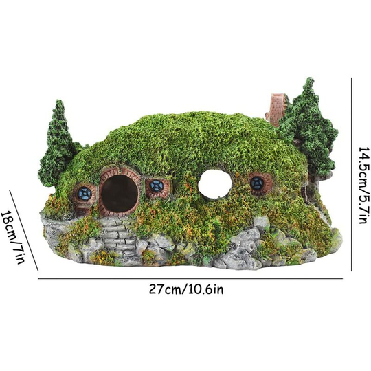 FVO - Reptile Hideout Aquarium Décoration Rockery Garden Greening-Gecko-Snake Hideout-Wetland Décoration