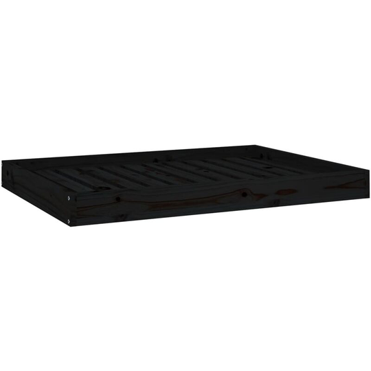 Dog Bed Black 101.5x74x9 cm Solid Wood Pine Vidaxl Black