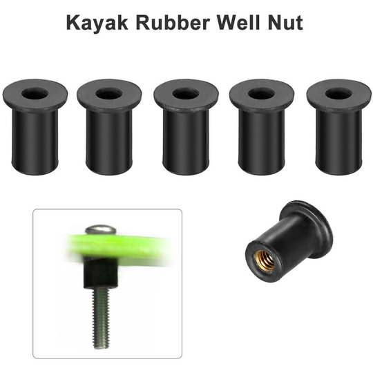 6pcs M4 / M5 / M6 Kayak Rubber Well Nuts Fastener Wellnuts Kayak Accessories,model: M5 - model: M5