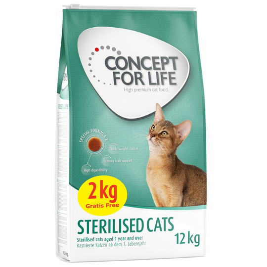Concept for Life Sterilised Cats - Chicken - 10kg + 2kg Free!