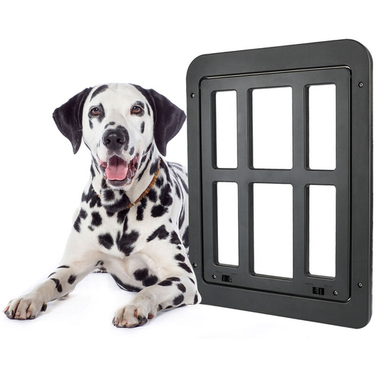 Pet Screen Door Dog and Cat Flap Door for Screen Door In Out 2-Way Locking Pets Doors