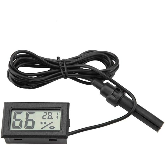 Integrated Mini Probe lcd Thermometer Hygrometer with External Probe for Incubators, Hatcheries, Reptile Tanks, Aquariums, Aquarium