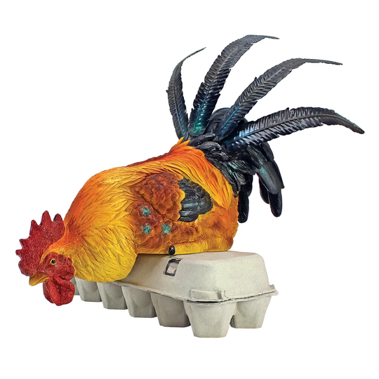 Rooster's Perch Sitter Statue