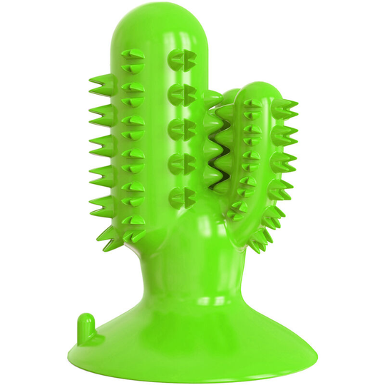Dog Squeaky Float Toy Super Bite-Resistant Molar Stick Puppy Toys Dogs Supplies Pet Cactus-Shaped Doggy Toothbrush,model:Green - model:Green