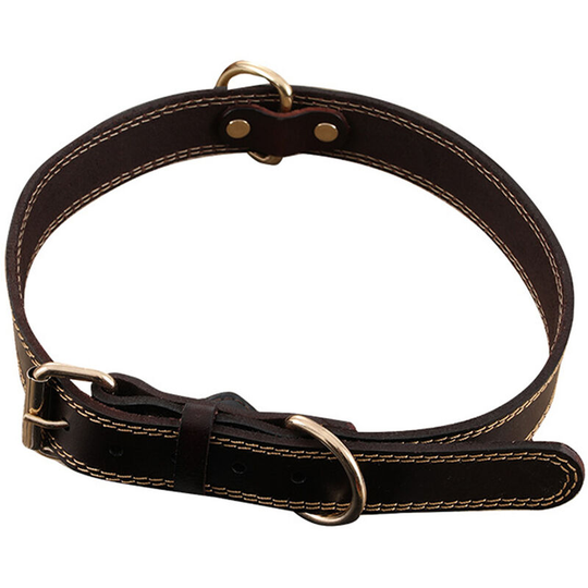 10830 Leather Dog Collar, 20 Inches, Brown