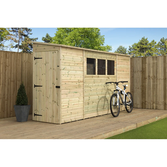 Brill 3 Ft. W x 14 Ft. D Shiplap Pent Wooden Shed