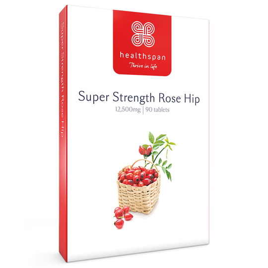 Healthspan Super Strength Rose Hip 12,500mg, 90 Tablets, Vegan