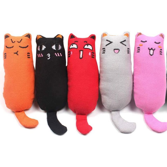 5 Pcs Catnip Toys for Interactive Cats Cat Chew Cat Kitten Bite Supplies, Catnip Toy Teether Chew Toy Set