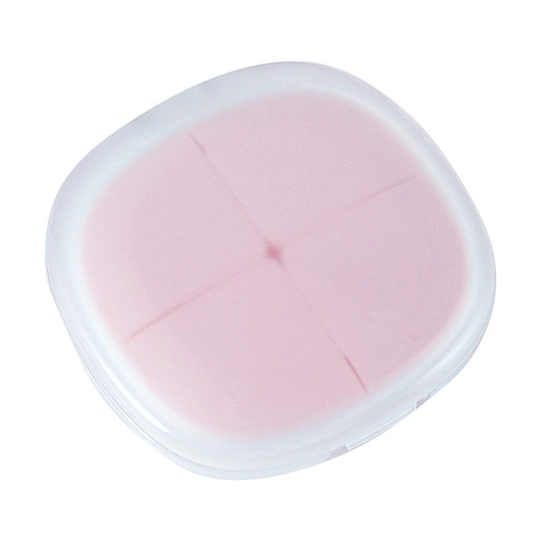 Travel Pill Case Cute & Waterproof Daily Pill Organizer(4 Compartment) cherry blossom pink - Muff