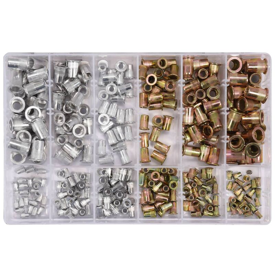 Yato - 300 Piece Rivet Nuts Aluminum Carbon Steel M3-M10