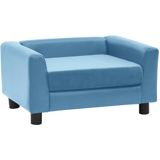Dog Sofa Foam Cushion Turquoise 60x43x30 cm Plush&Faux Leather Vidaxl Turquoise