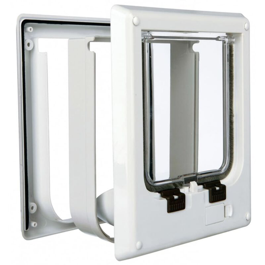 4 Way Cat Flap Electromagnetic 21.1x24.4 cm White 3869 Trixie White