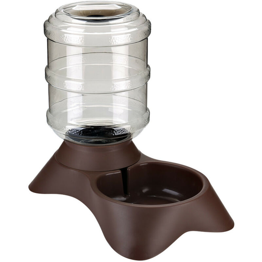Frosted Texture Plastic Automatic Pet Water Dispenser Cat Bowl Dog Bowl Pet Food Brown
