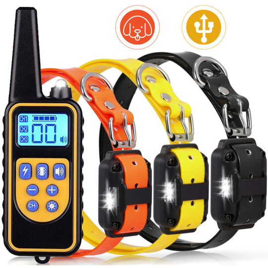 Superseller - Dog Training Collar Dog Shock Collar with Remote 800 Meters Range Waterproof Rechargeable 1-99 Vibration No Harm Fast Training Effect,