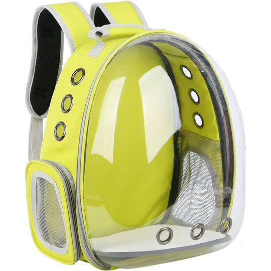Denuotop - Portable Transparent Travel Pet Carrier Breathable Space Capsule Bubble Cat Dog Carrier Backpack for Shopping Hiking Outdoor Cycling,