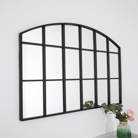 Hersey Window Pane Metal Framed Wall Mounted Accent Mirror