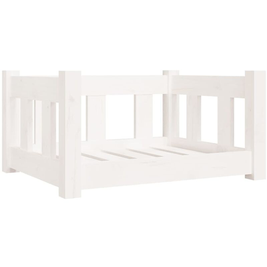 Dog Bed White 55.5x45.5x28 cm Solid Wood Pine Vidaxl White