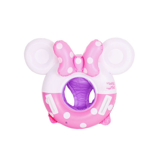 (Minnie ) Swimming Float for Minnie Mouse Cartoon Kids Baby Swimming Ring Inflatable Pool Floating Round Pool Children Toy Float Thick