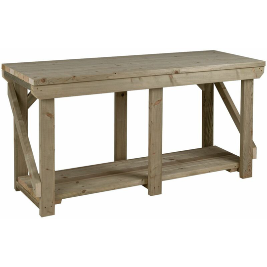 Wooden Pressure Treated Indoor / Outdoor Workbench, 9ft (270cm)