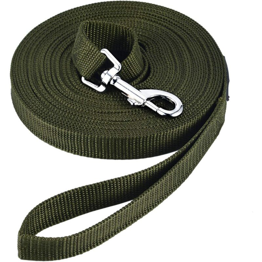 Dog Training Leash (3m Green) Long Hands Free Nylon Strap for Dogs Cats Pet Walking Lashing Jogging