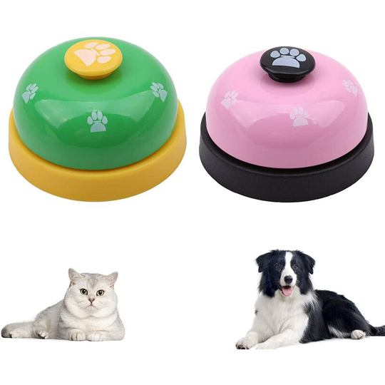 Bearsu - Pcs Dog and Cat Training Bells, Pet Potty Training Bell Dog Bells, for Toileting and Communication 【Green+Pink】